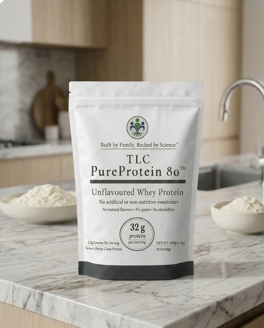 TLC Pure Origin unflavoured whey protein powder pouch